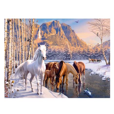 Winter Horses XXL 200pc Jigsaw Puzzle Extra Image 1